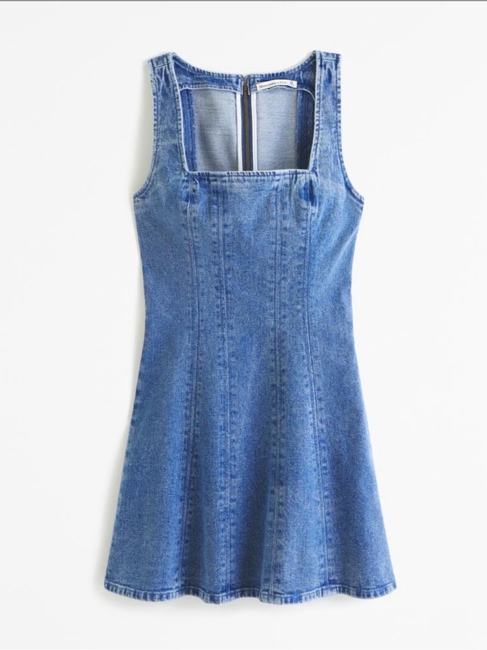 Abercrombie & Fitch Denim Mini Dress Acid Wash Fit & Flare Size S